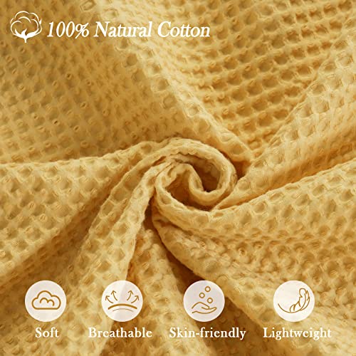 Image of PHF 100% Cotton Waffle Baby Blanket Lightweight Breathable, 30 inchx40 inch, Ginger
