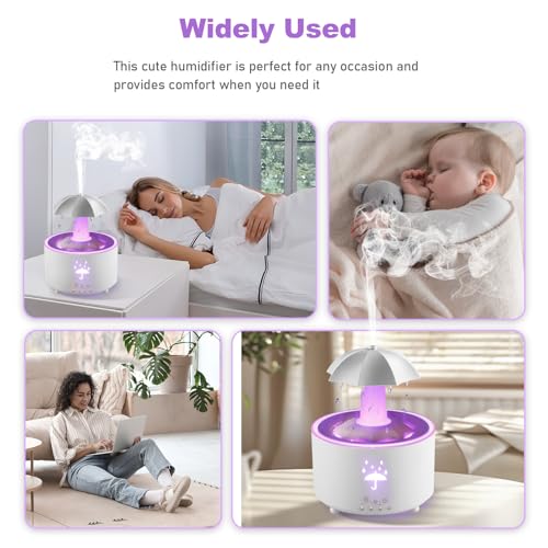 Humidificateur pour chambre contre l'air sec avec diffuseur d'arômes et télécommande