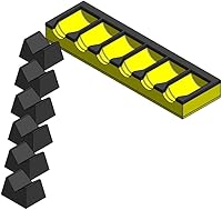 Vista 24 de MagAttach Organizadores de Extensión de Dados (1/2", Negro/Negro)