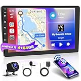 [8-Core 4+64G] Hikity Android 13 Car Stereo Wireless Carplay Android Auto, Double Din 9 Inch Touch Screen Car Audio Bluetooth GPS WiFi Mirrror Link 36EQ DSP FM RDS SWC Mic Backup Cam