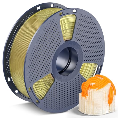 SUNLU PVA Filament 1KG 1.75mm Water Soluble Support 3D Printer Filament+/-0.03mm Compatible with PLA PETG ABS ASA Transparent Yellow