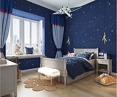 Papier peint 3D gaufré bleu marine intissé minimaliste de salon