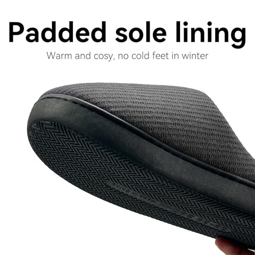 Image of Men House Slippers Memory Foam Slippers for Women Casual Warm House Ladies Woman Indoor Outdoor Non Slip Cozy Men Bedroom Soft Shoes Size Navy Blue