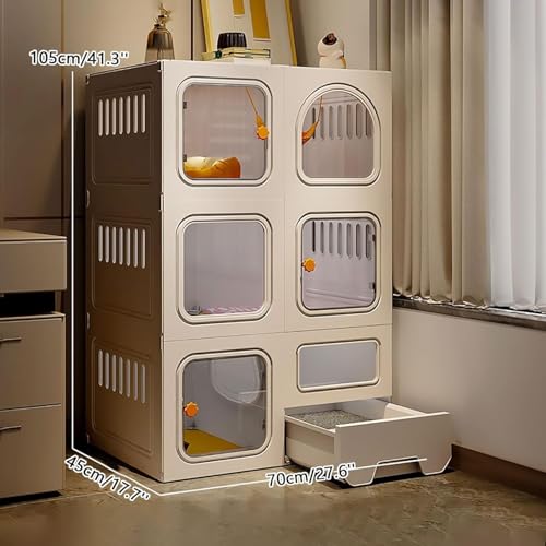 Gaiola interna para gatos - cercadinho para gatos destacável para animais pequenos gabinete para gat