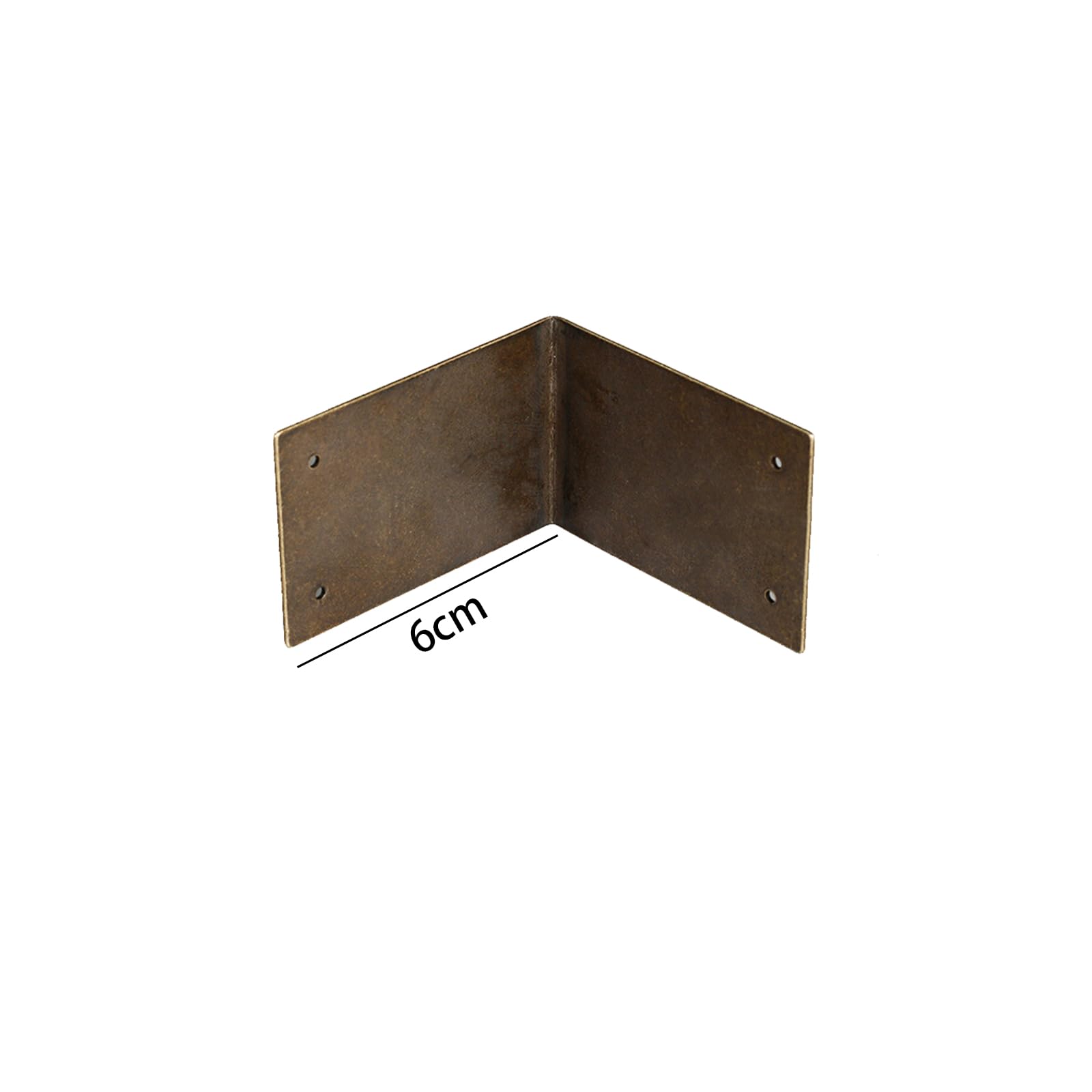 4Pcs Bronze Corner Protectors Brass Corner Protectors 90 Degree Decorative Right Angle Brackets for Box Cabinet Table Chair 60x60mm - Image 2