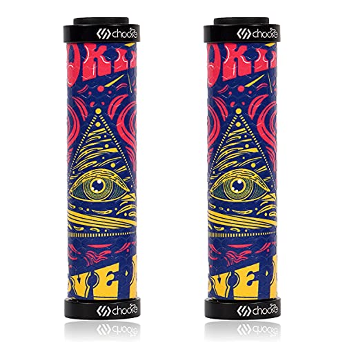 Chooee Silicone Mountain Bike Grips, MTB Grips Double Lock on Bicycle Handlebar Grip AJT, Purple