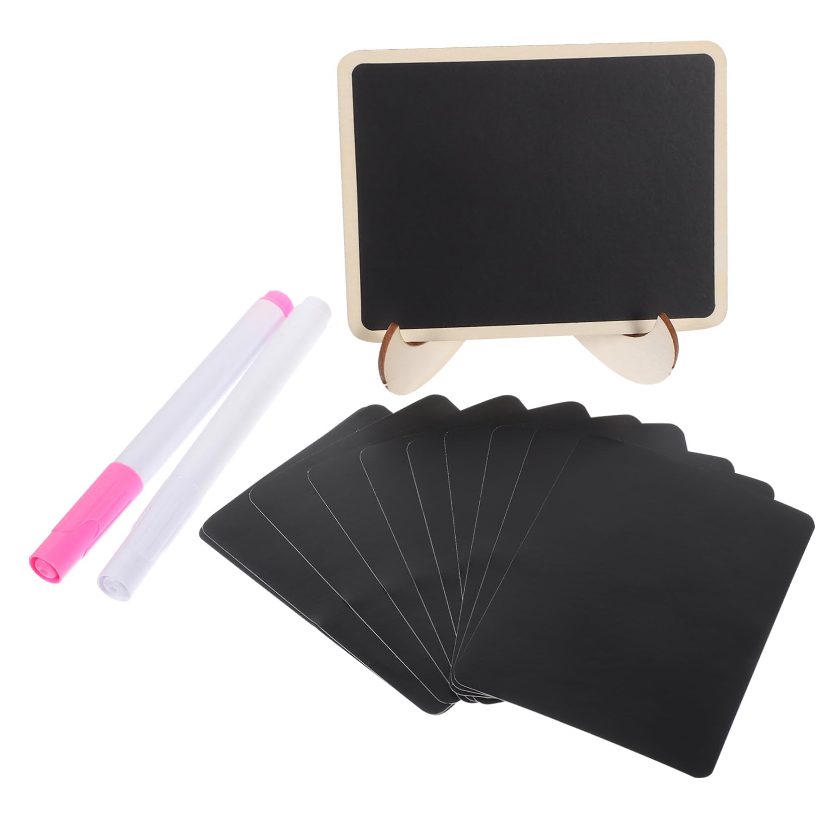 ARTIBETTER 5 Sätze kleine Tafelornamente Wohnkultur Mini -Tafel Kreidetafel-Schild Planke Trockener Löschbrett Tafelschilder Tischplatte Mini -Kreidebretter Blackboard Holz Schwarz