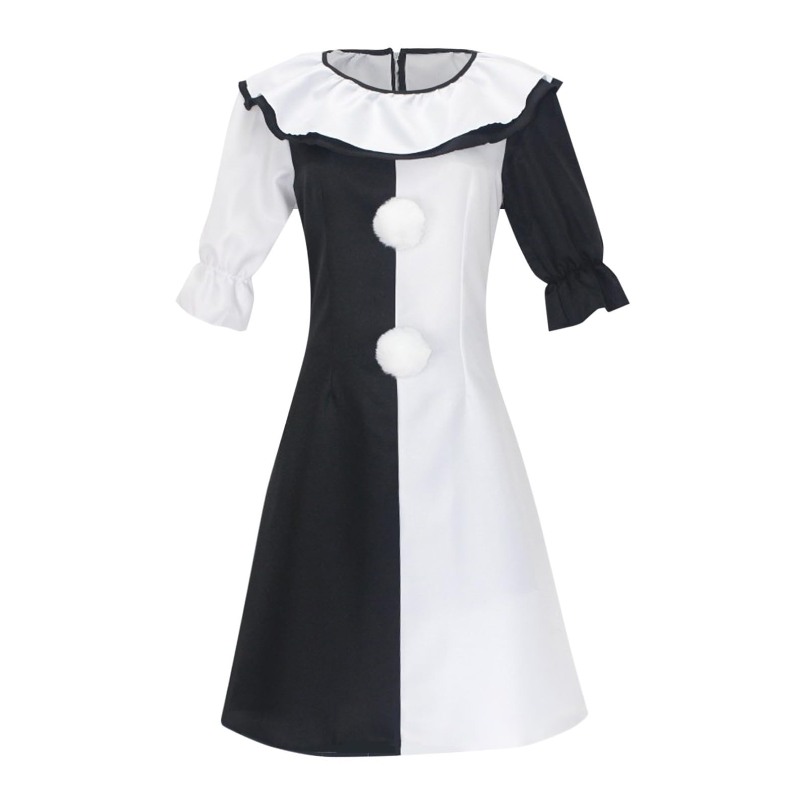 Duohropke Terrifier Costume Women's Halloween Costume Terrifier Dress Black and White Art the Clown Costumes for Cosplay Parties