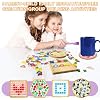 ZYNERY DIY Mosaik Untersetzer Set – 4 Hexagonale Bambus-Untersetzer Mit Mosaiksteinchen Zum Bekleben