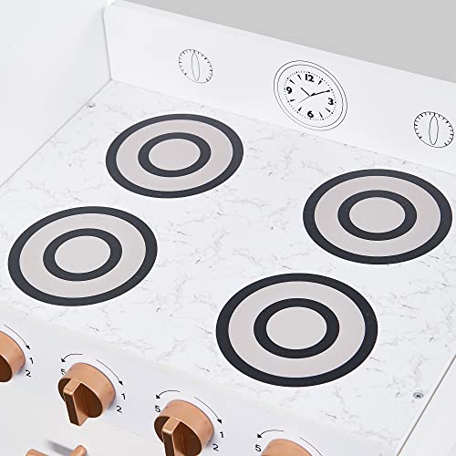 Teamson Kids Little Chef Paris Modular Contemporary Interactive Wooden Play Kitchen with Refrigerator, Oven, Sink, and Storage Space for Easy Clean Up, White with Rose Gold Finishes by Teamson Kids - Image 6