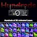 Ehaho DJ Laser Lights for Party, Hundreds of 3D Animation Laser Light Show Machine, DMX512 Music Sound Activated Laser Dance Light, RGB Beam Scanning Projector w/Remote Control for Indoor