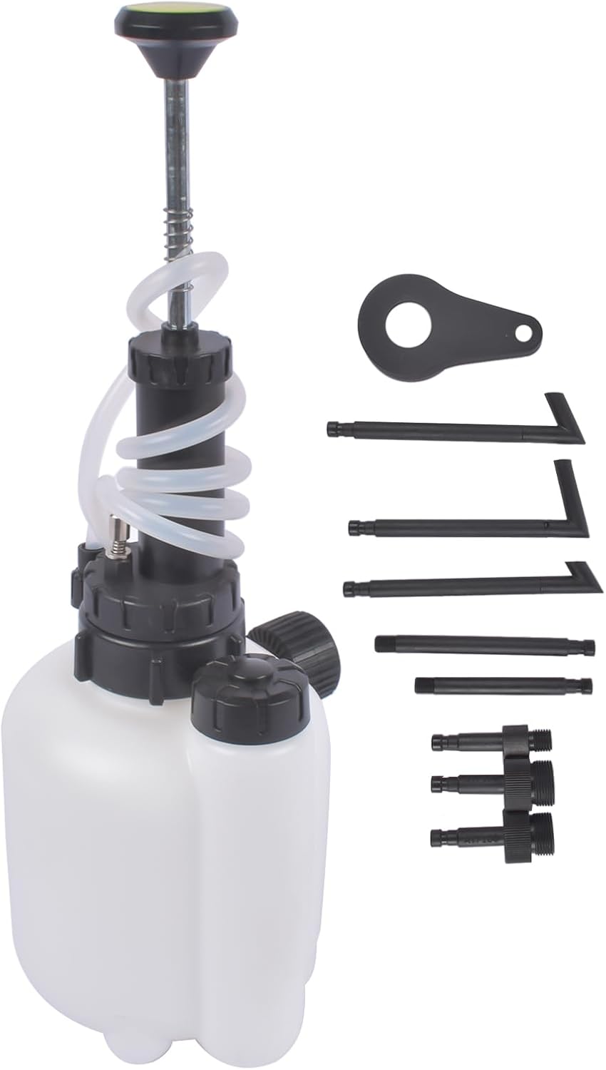 3L Transmission Oil Filling Tool System Fluid Pump Manual, Oil Filling Filler System Fluid Pump Tool for Automatic Transmission with 8pcs ATF Adaptors