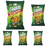 Facundo Chaskis de Maíz | Snack Crujiente y Delicioso | Anillos de Maíz Clásicos | Sabor Natural | 180g | Aperitivo Ligero y Divertido | Para Compartir y Disfrutar en Cualquier Momento (Paquete de 5)