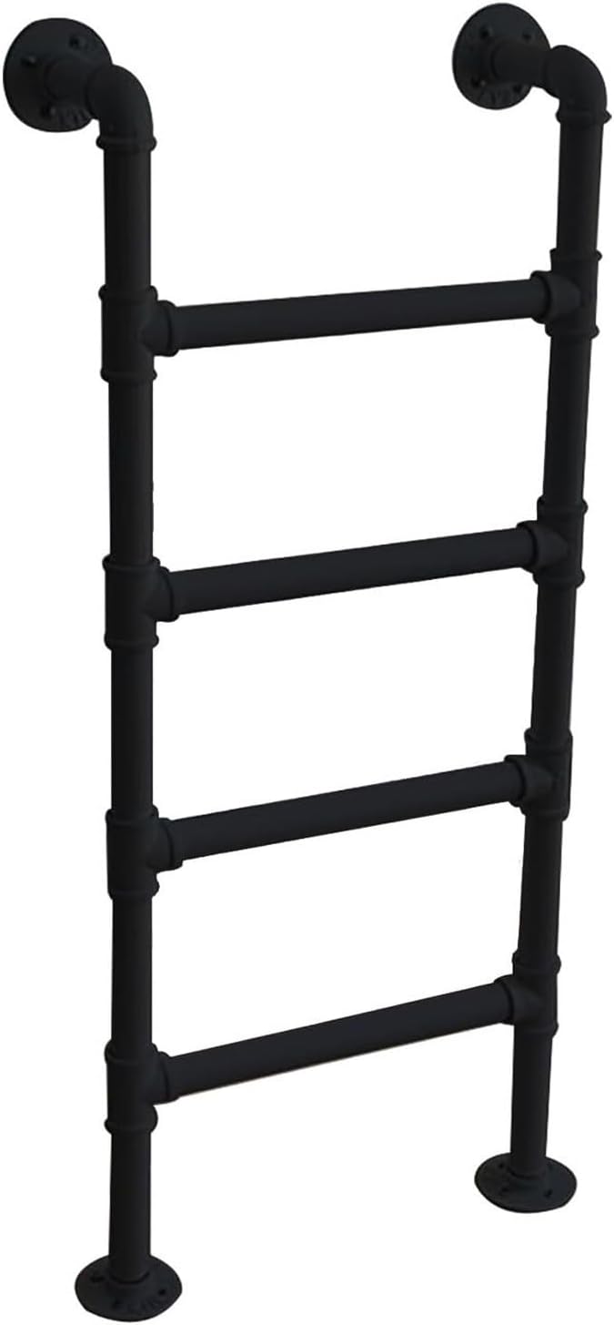 Bunk Bed Ladder for Loft Attic Window Well Ladder, Heavy Duty Iron Fire Escape Ladder, Basement Egress Window Ladder Wall Mounted Step Ladder, 3.3-9.8ft (140cm/55in)