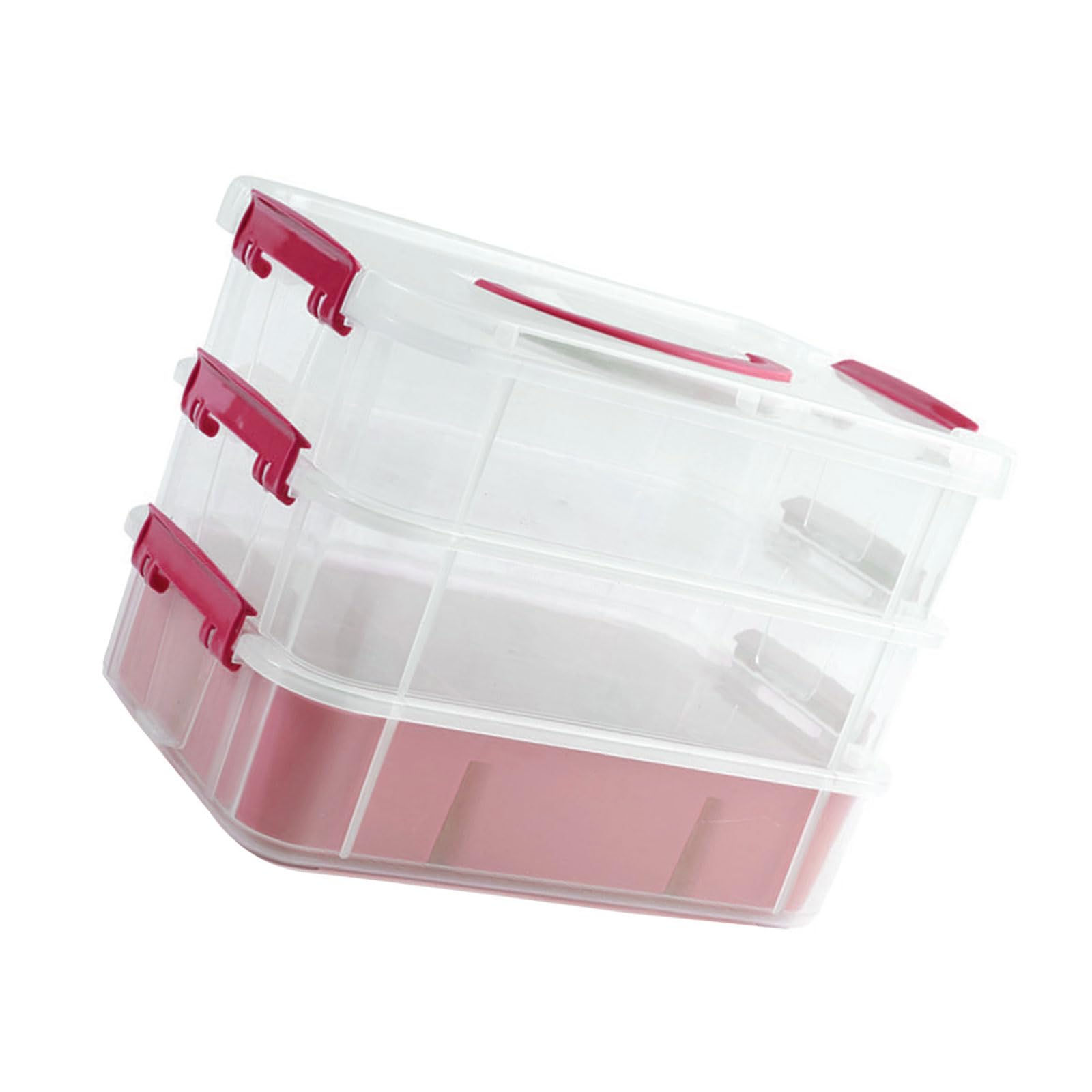 RAFGALDEX Large Capacity Storage Box with Lid 3 Layer Storage Container Stackable Box for Building Blocks Stackable Large Capacity Container for Children