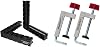 Milescraft 4009 FenceClamps- Universal,Silver & 4011 8 ClampSquares - 90 Degree Corner Clamp, PositioningAssembly Squares for Pictures Frames, Boxes, Etc Black