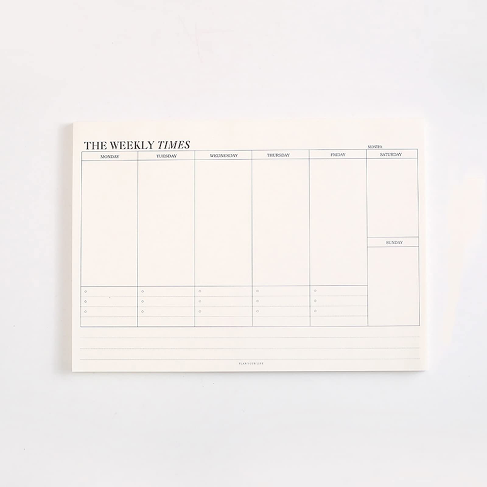 60 Sheets/Weekly Planner 245 x175mm Tear-Off Sheets