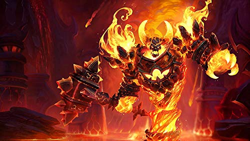 Video Games Ragnaros Blizzard Entertainment Fire Matte Finish Paper Print Poster 12 x 18 inch (Multicolor)