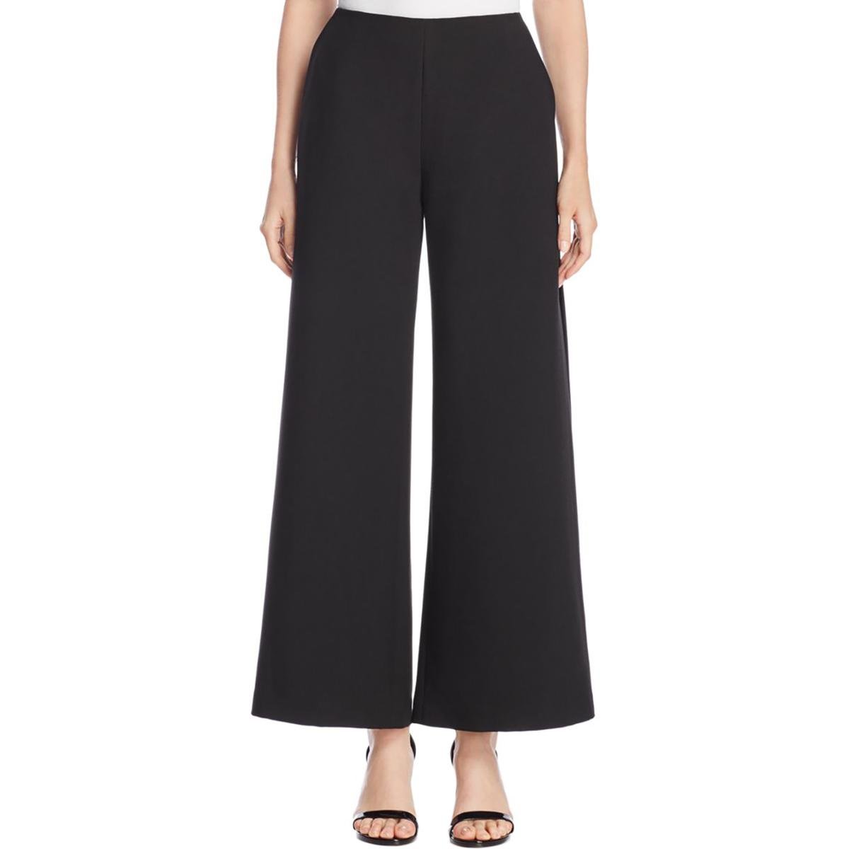 Finity Womens Wide Leg Casual Casual Pants Black 10
