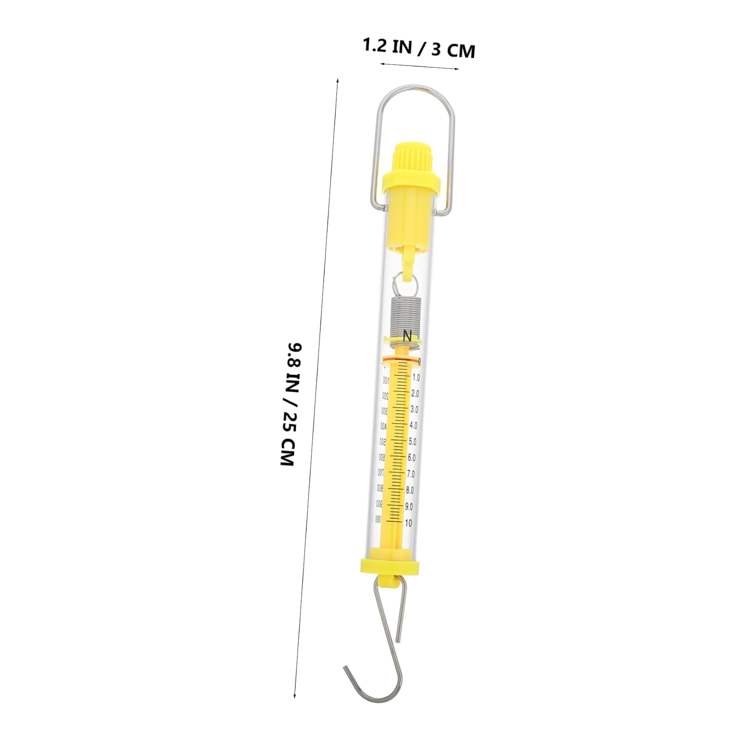 BESPORTBLE 2pcs Tubular Spring Scale for Accurate Force Measurement Physics Experiments Portable Pull Scale Tool for Teaching and Science Classrooms for Mechanics and Instructional Use