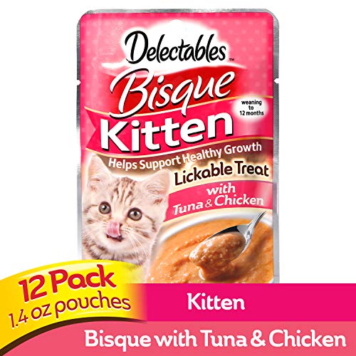 Delectables Bisque Kitten Lickable Wet Cat Treats - Tuna & Chicken (Pack Of 12) ( Packaging May Vary ) #TOP1