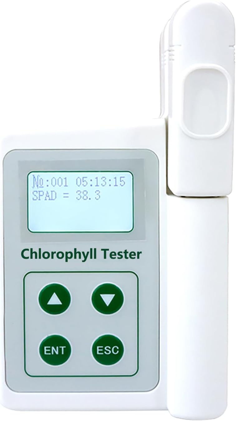 Portable Chlorophyll Tester, Handheld Chlorophyll Analyzer (0.0-100 SPAD), Rechargeable Plant Chlorophyll Meter for Precision Farming & Gardening