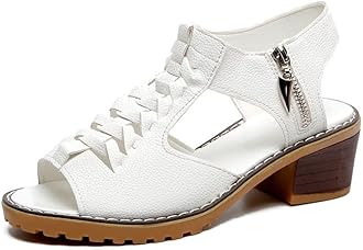 HOPHO Libiyi Sandals, Libiyi Women's Comfy Orthotic Sandals, Libiyi Peep Toe Hollow Weave Fish Mouth Zipper Chunky Heel Sandals