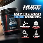 Wrecked Pre Workout Powder, Advanced Formula, Boosts Energy, Focus, Pumps & Performance, 10g L-Citrulline, 6.4g Beta Alanine, 5g Tyrosine, 1g Alpha GPC, 375mg Fast-Acting Caffeine & More (40 Servings) - Image 4