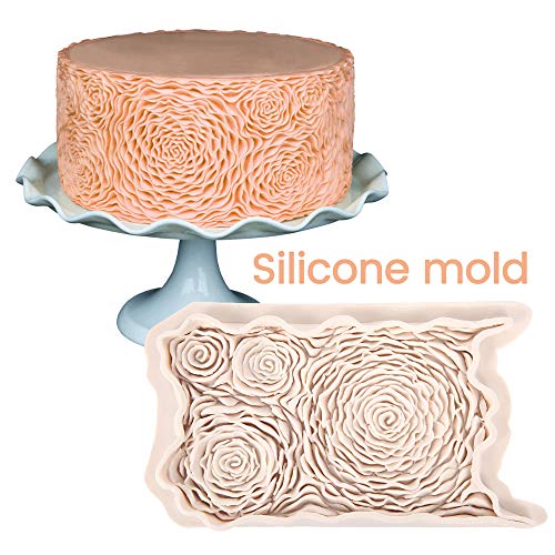 FullLove - Molde de Silicona para Fondant, diseño de Rosa