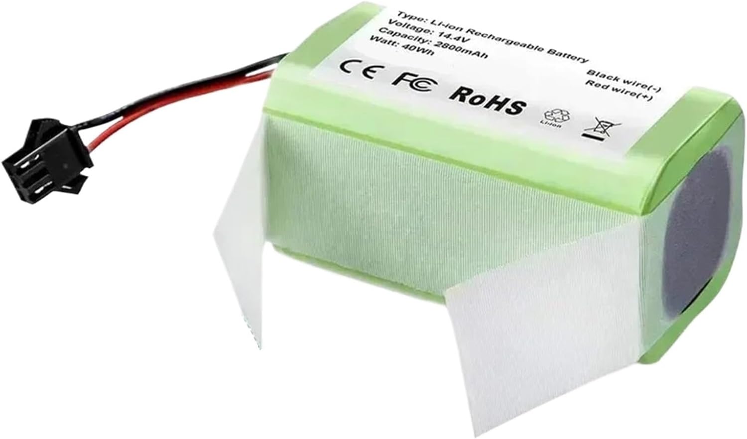 14.4V Li-ion Battery, Compatible For Conga, 990 1090, Compatible For Deebot, N79 N79S DN622, Robot Vacuum Cleaner Parts(5200mAh)