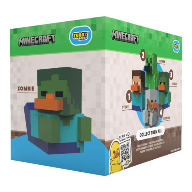 TUBBZ Boxed Edition: Minecraft - Zombie Cosplaying Rubber Duck Vinyl Figure, Zombie (Boxed) - Image 3