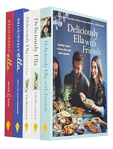 Juego de 5 libros de la colección Ella Mills Woodward (Deliciosamente Ella con amigos, Deliciosamente Ella, Deliciosamente Ella todos los días, Deliciosamente Ella el libro de cocina a base de planta