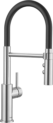 BLANCO 402448 CATRIS Flexo Semi-Pro Pull-Down Grifo De Cocina De Arco Alto 1.5 GPM - Acero PVD