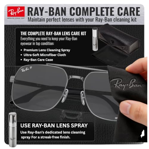 Image of Ray-Ban RB3699 Square Shaped Sunglasses for Men & Women with Official RAYBAN Eyewear Kit