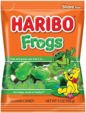 HARIBO Frogs Foam Gummy Candy, 5 oz. Bag