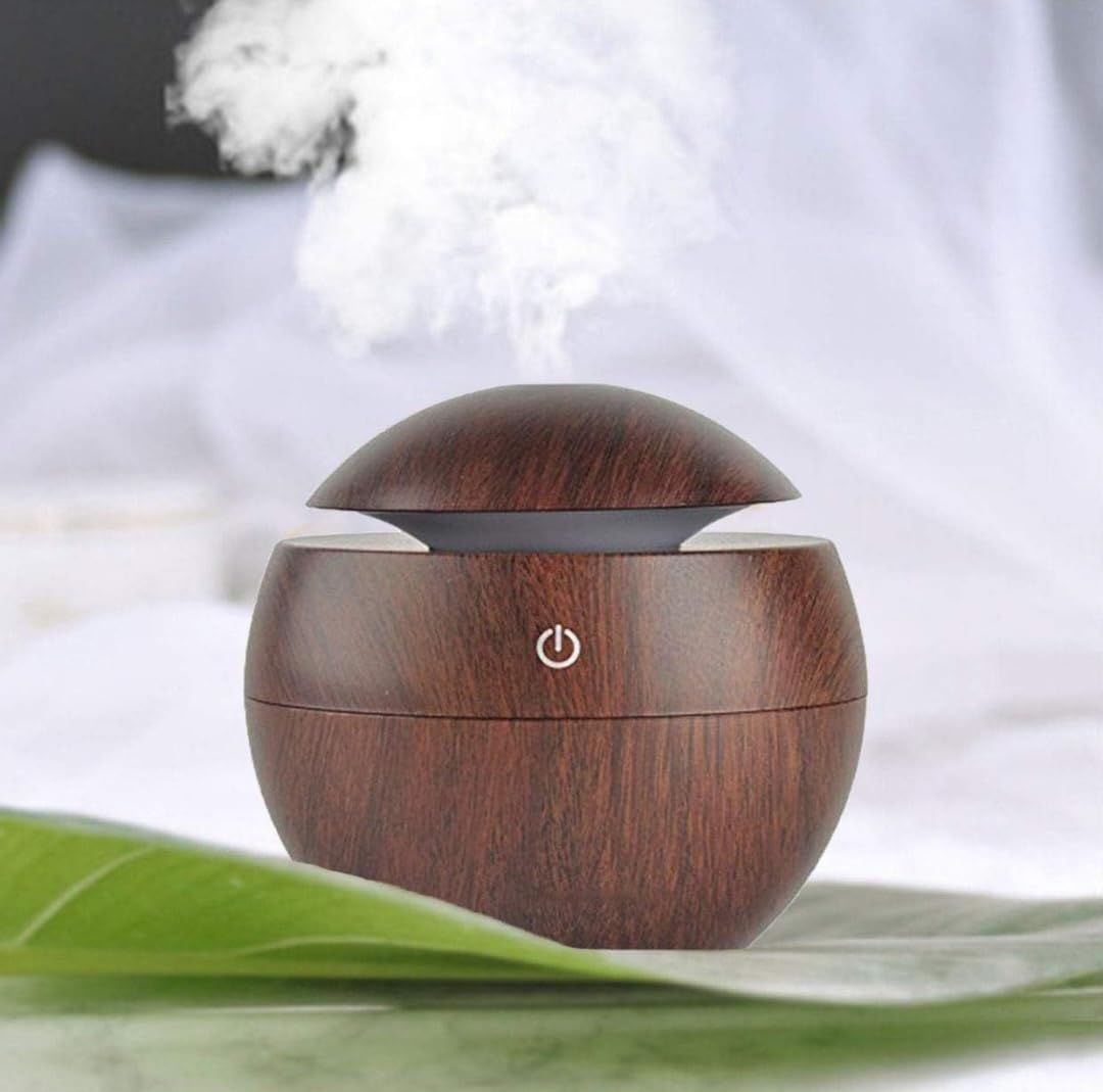 Humidifire for Room Moisture, Aroma Diffuser for Home, Mist Maker, Cool Mist Humidifier, Small Quiet Air Humidifier, Ultrasonic Essential Oil Diffuser Electric (Wooden)-image-49
