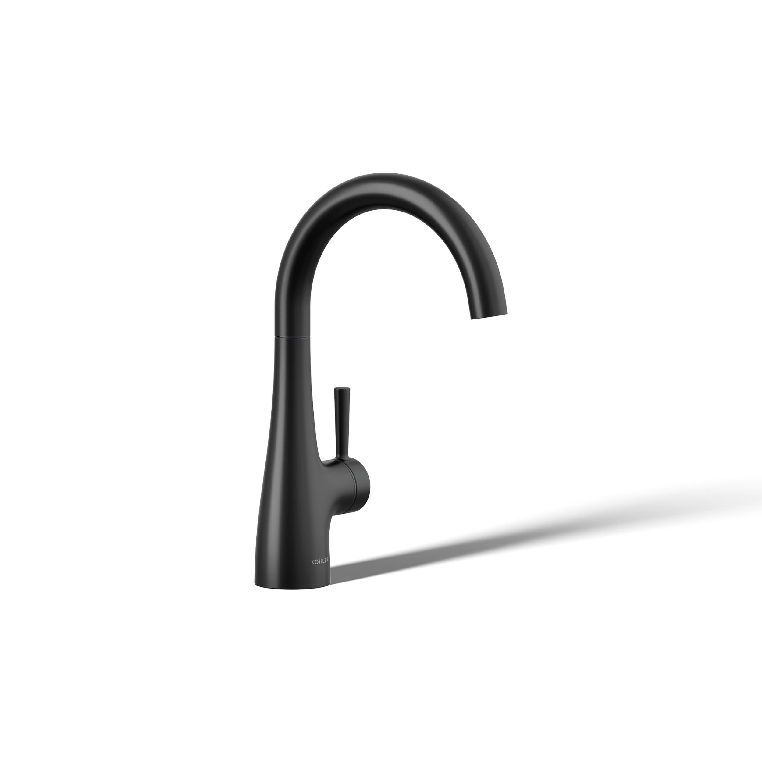 Robinet pour boisson Kohler 26368-BL noir mat et laiton brossé pour cuisine moderne