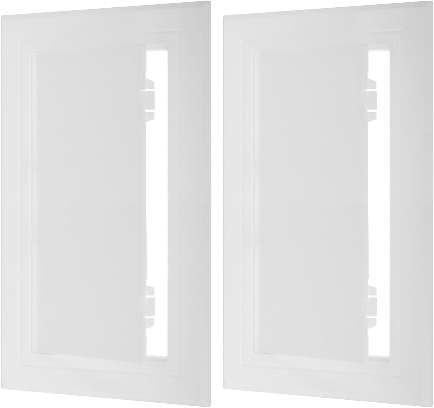 PATIKIL 12x6 inch(295x145mm) Removable Hinged Access Panel, 2 Pcs ABS Plumbing Access Doors Easy Wall Hole Cover for Drywall Plumbing Electrical Cables Wiring, White