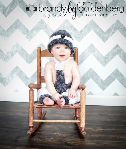 Photography Backdrop / Floordrop - 5ft X 6ft Grey Chevron - Durable Vinyl Backgroud