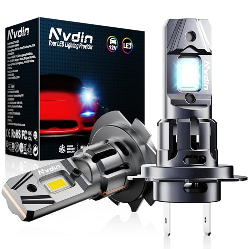 Nvdin bombillas H7 LED 30000lm, 6000K, para coche y moto, 12V