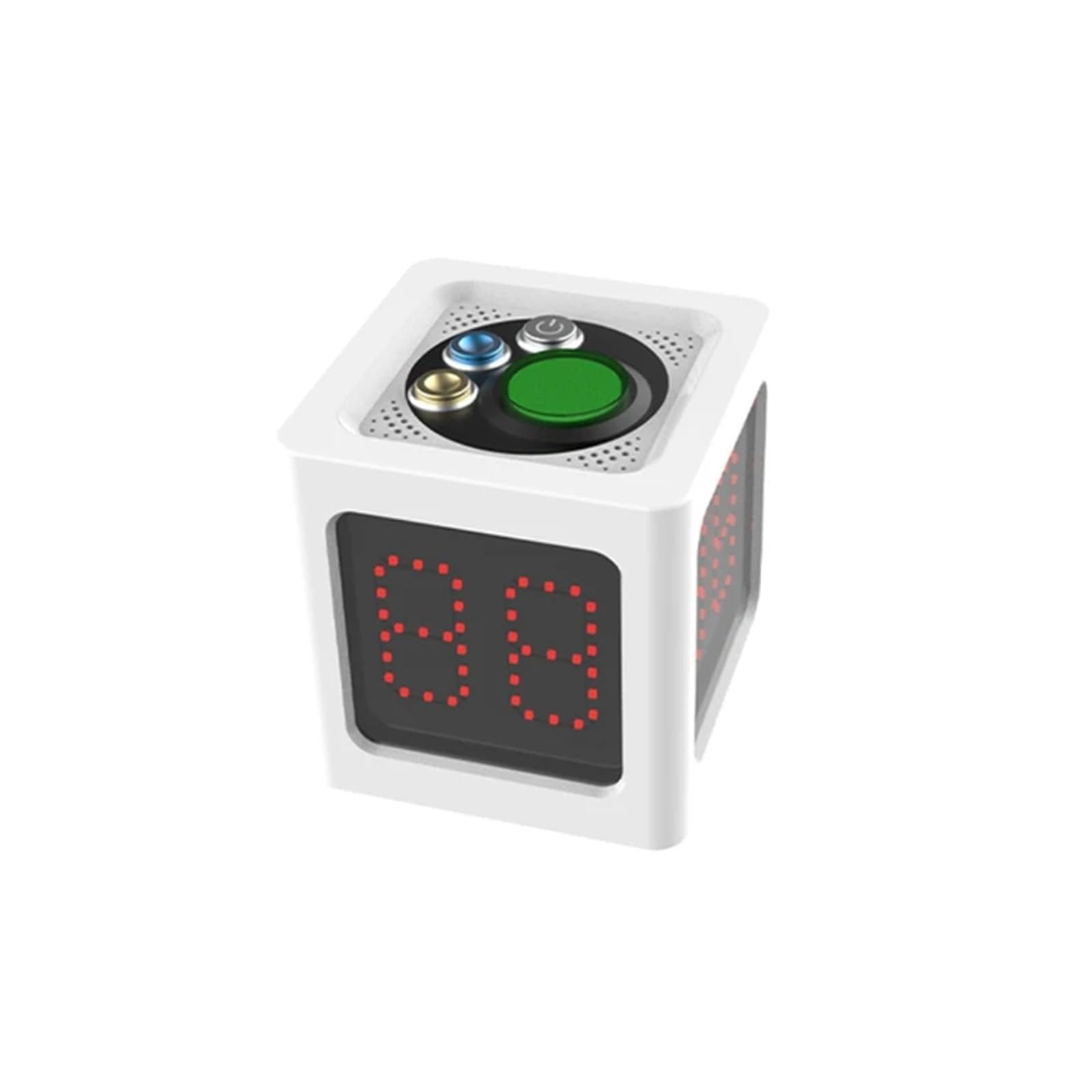 JVDDI Cube Chess Poker Timer With 2 Digits, Countdown Time, 1.4 "(Bianco)