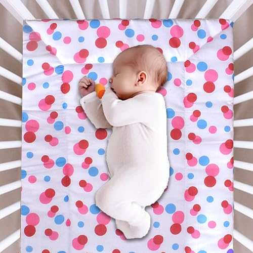 Image of VParents Cotton Crib Sheet for New Born Baby, Soft Cotton Godadi Set for Baby, Godari Bedding Sheet, Pink, Preemiee