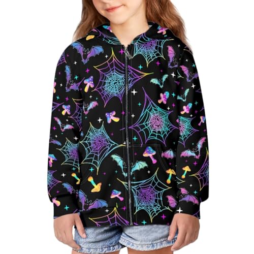 JooMeryer Kids Halloween Full Zip Up Hoodie Boy Girl 3D Printed Long Sleeve Hooded Sweatshirts4