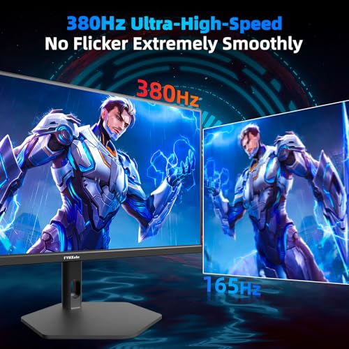 Image of FYHXele 27 inch Gaming Monitor 380Hz, FHD 1080P, 0.5ms Frameless, Ultra Slim Computer Monitor, Height /Pivot /Swivel /Tilt Adjustable Vertical Monitor, Support FreeSync, VESA, DP*2, HDMI*2