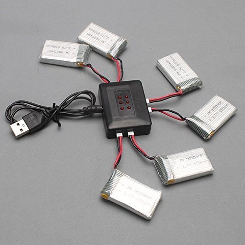 YUNIQUE ESPAGNE® 6 piecas 3.7V 720mAh batería de repuestos syma RC X5SW X5SC X5C X5C-1 quadcopter abejón