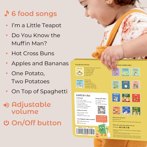 Cali's Books I'm a Little Teapot Music Book for Toddlers 1-3 Years Old - Food Musical Books, Interactive Baby Sound Book, Singing Toy for Children Girls, Learning Song Toys for Toddler Boys - Image 6
