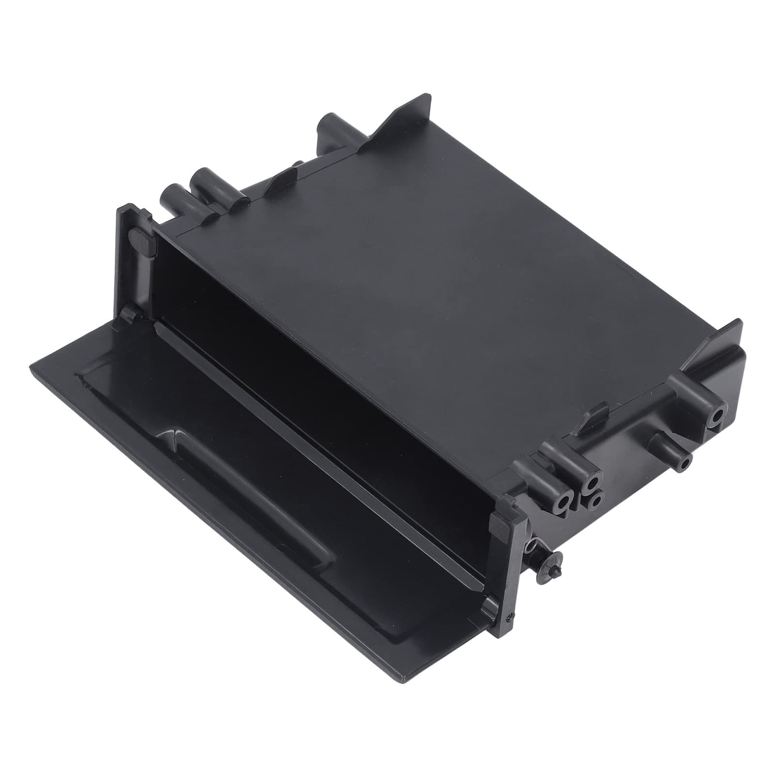 aqxreight Caja de Almacenamiento para Radio Coche 1 DIN, Organizador Negro Impermeable ABS, reemplazo fácil y Multifuncional Compatible with estéreos estándar