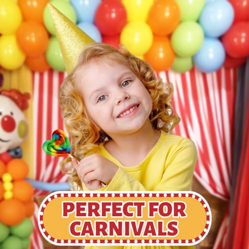 Carnival Lollipops Rainbow Twist, Swirls, and Round Lollipops Unicorn Party Favors - Individually Wrapped Rainbow Candy Suckers & Lollipops Great for Birthday Parties, Unicorn Pinata, 12 Count