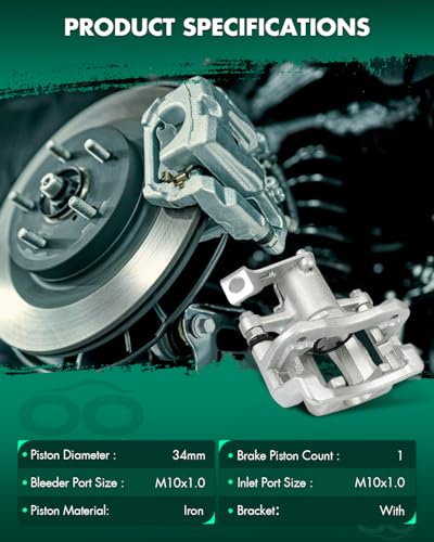 Image of SCITOO Rear Right Brake Caliper With Bracket 19B6810 Compatible For Kia For Rio 2012-2017