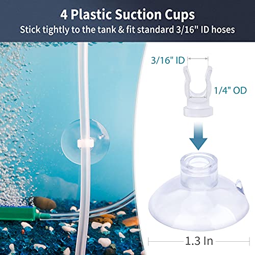 Pawfly Air Stone Bar Bubble Diffuser with 4 Suction Cups Blue Bubble Release Tool for Air Pumps Fish Tanks Aquariums and… - Image 7